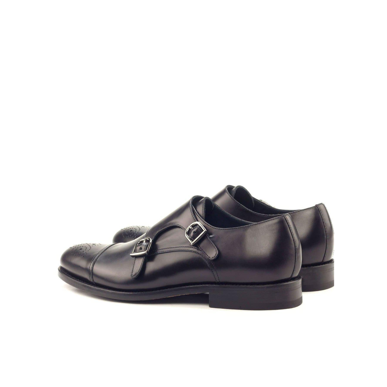 Dual Dignity Double Monk Shoe Black