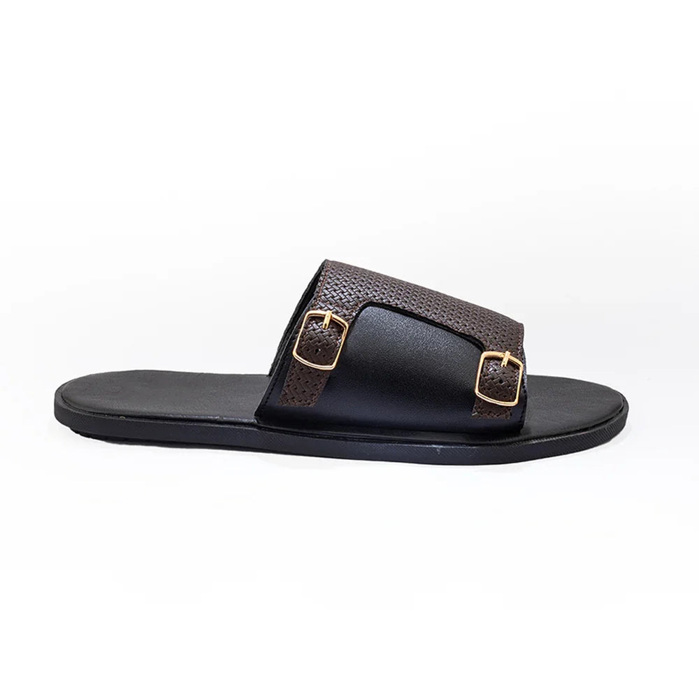 T-Rad Double Monk Strap Sandals - Black/Brown