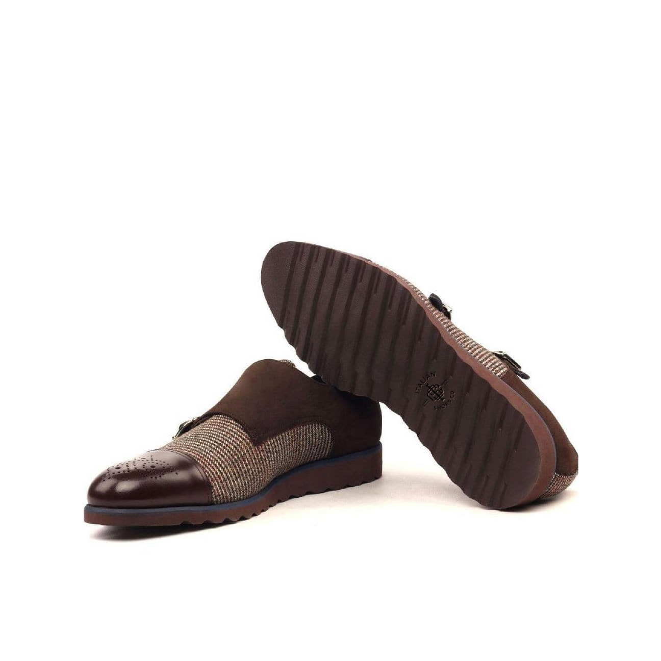 Opulent Oxfords Double Monk Shoe Dark Brown