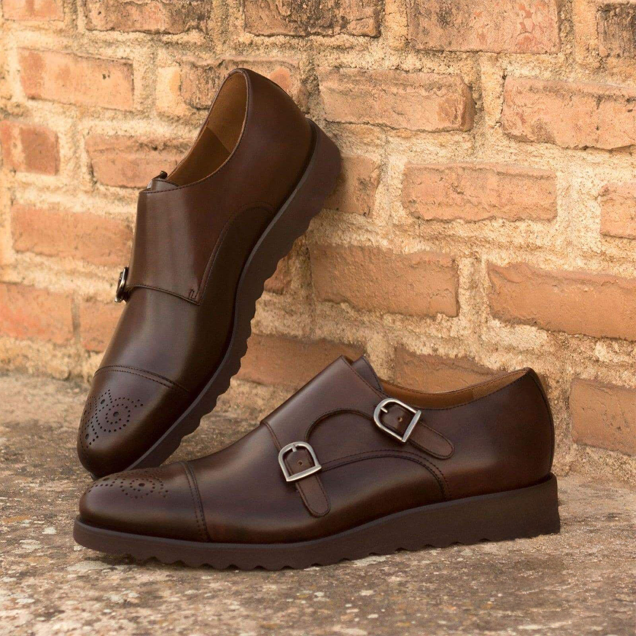 Regal Repeats Double Monk Shoe Dark Brown