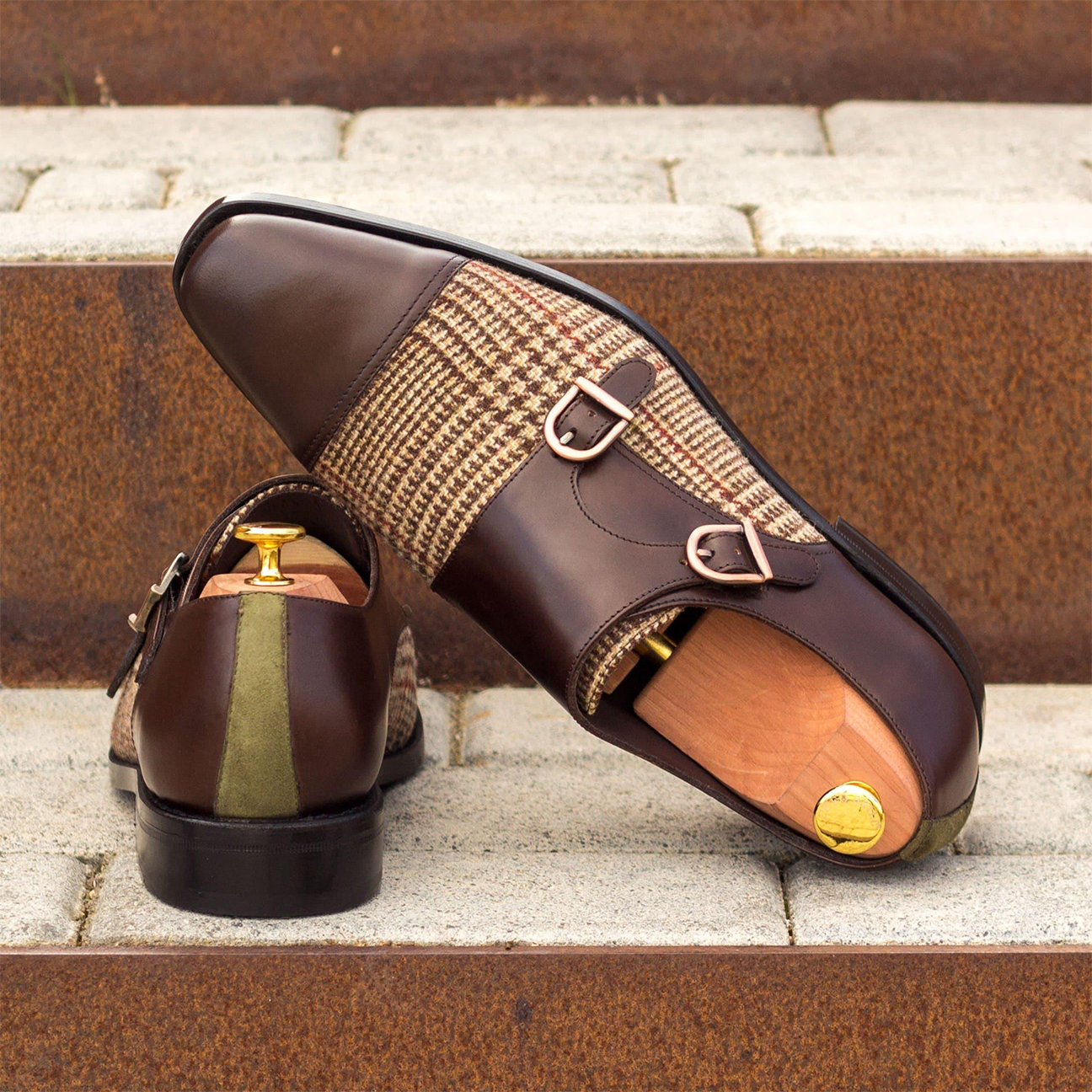 Aristocrat Adorn Double Monk Shoe Brown