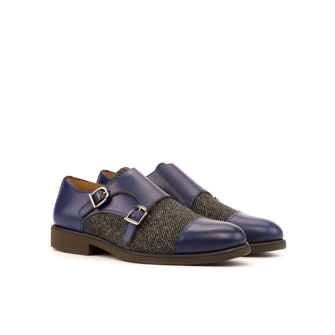 Eclat Embrace Double Monk Shoe Navy
