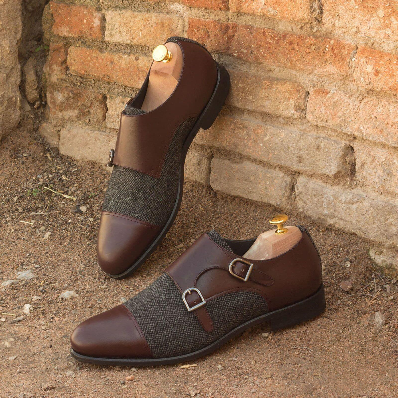 Gentleman's Grace Double Monk Shoe Burgundy