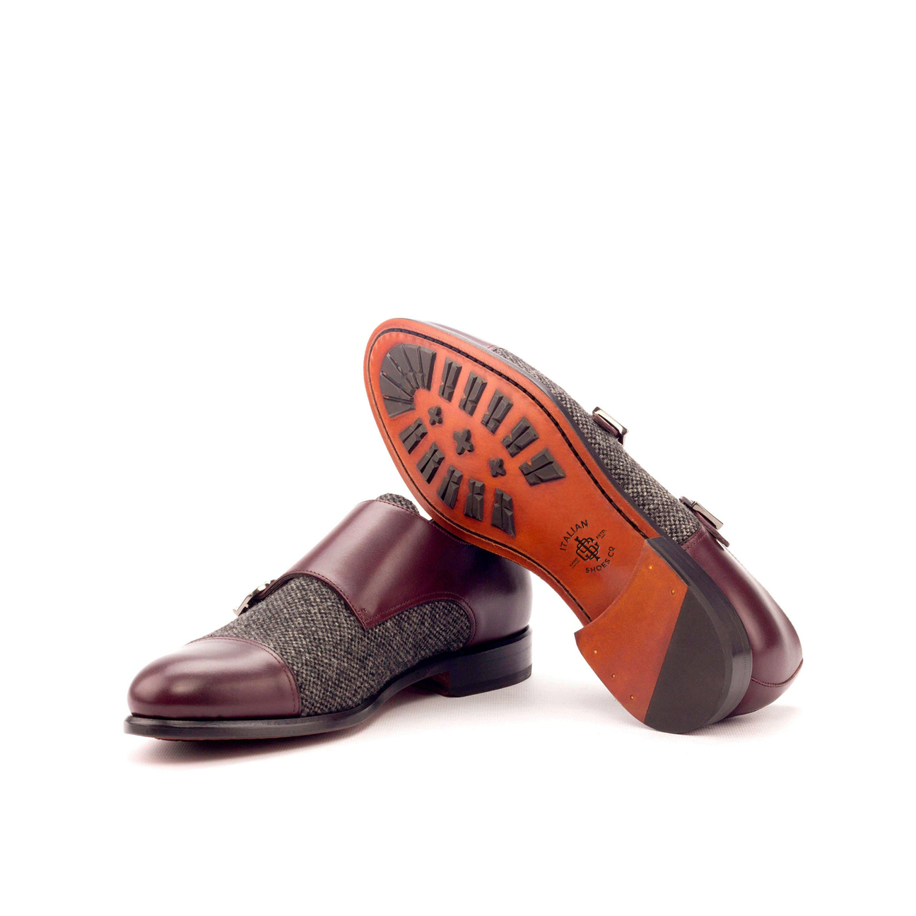Eminent Elegance Double Monk Shoe Burgundy