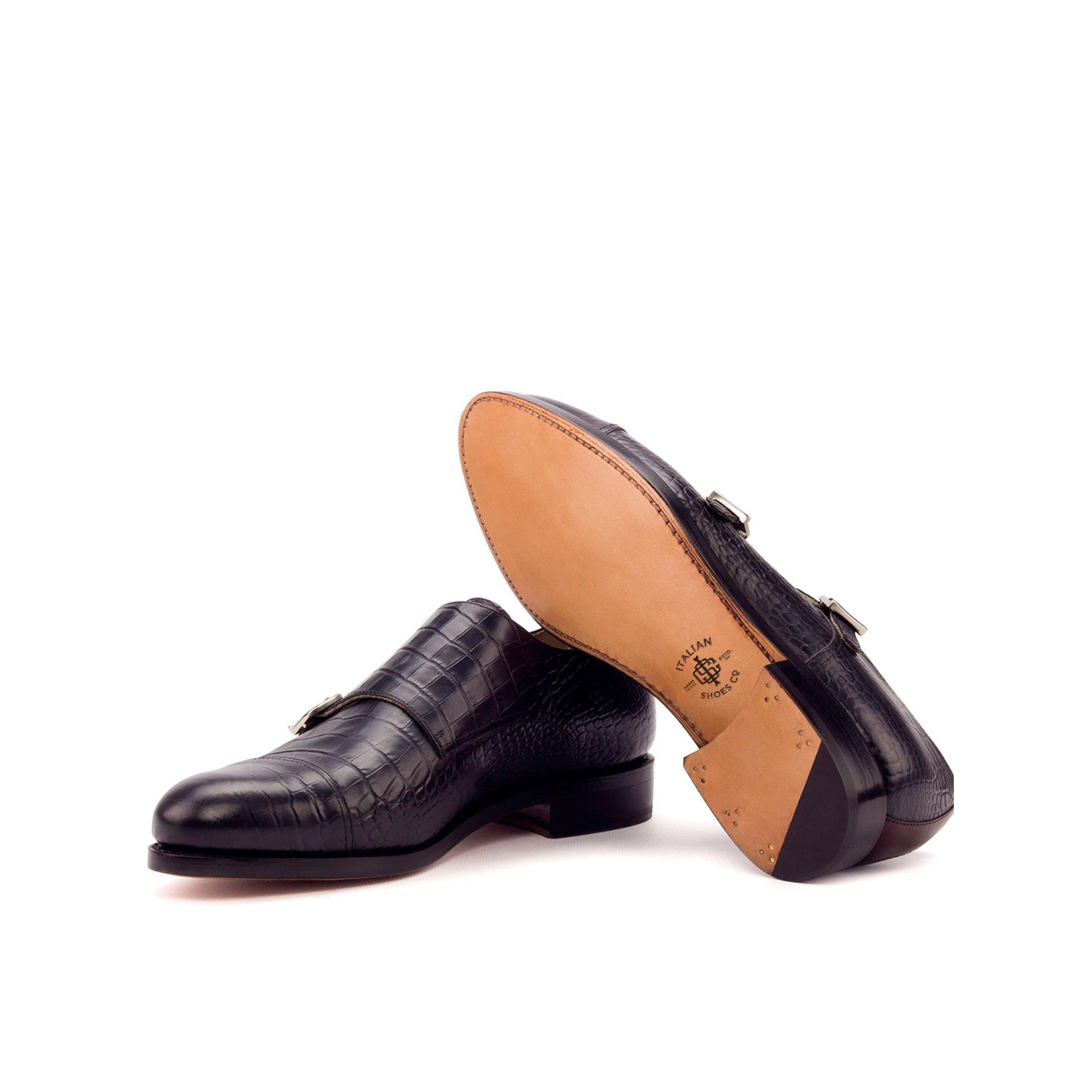 Refined Replicas Double Monk Shoe Black