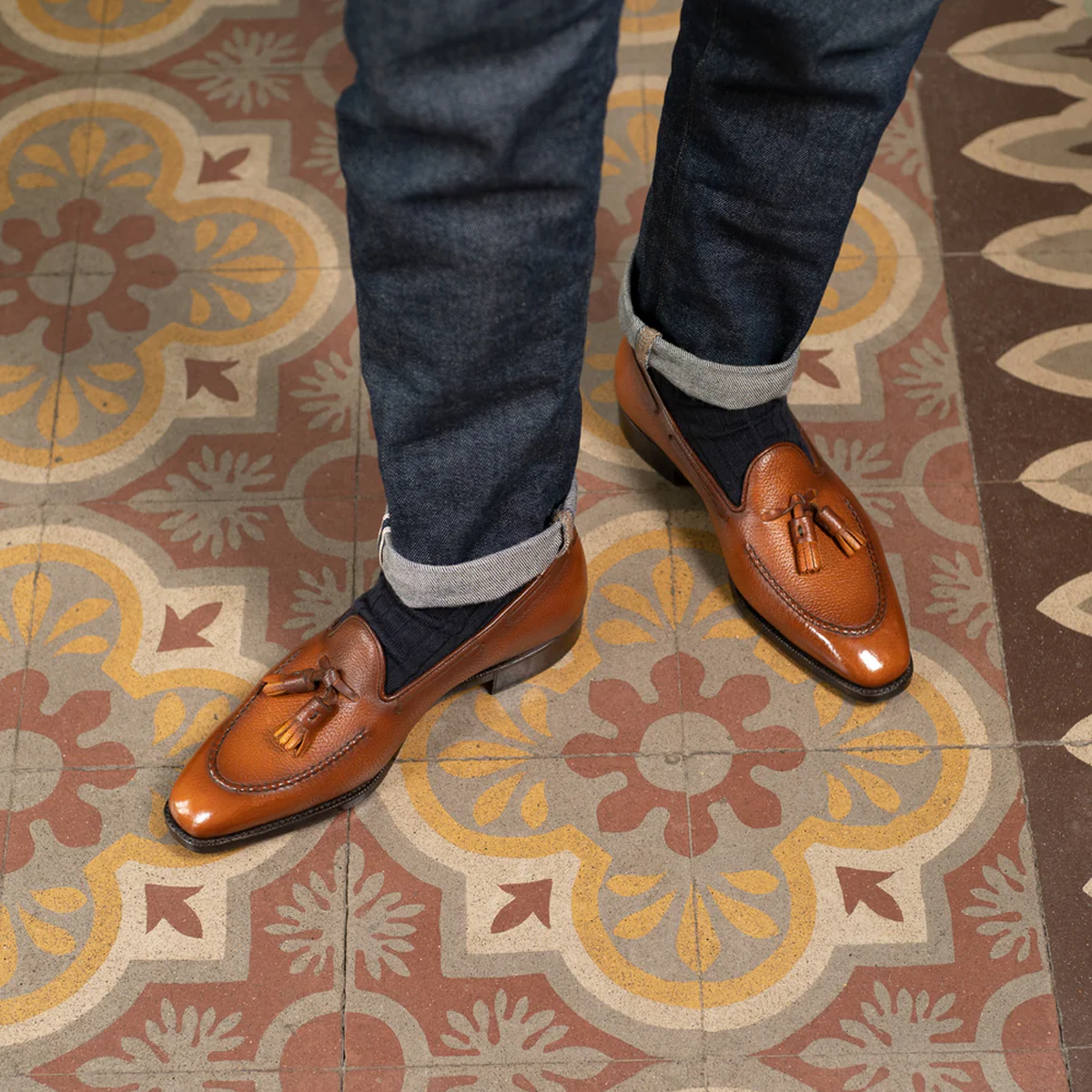 Italian Leather Brown Compton Loafers