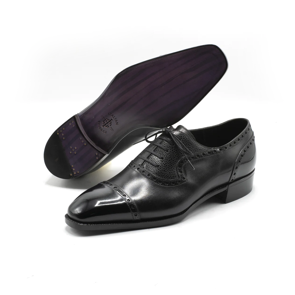 Jasper Jones Black Leather Oxford Shoes
