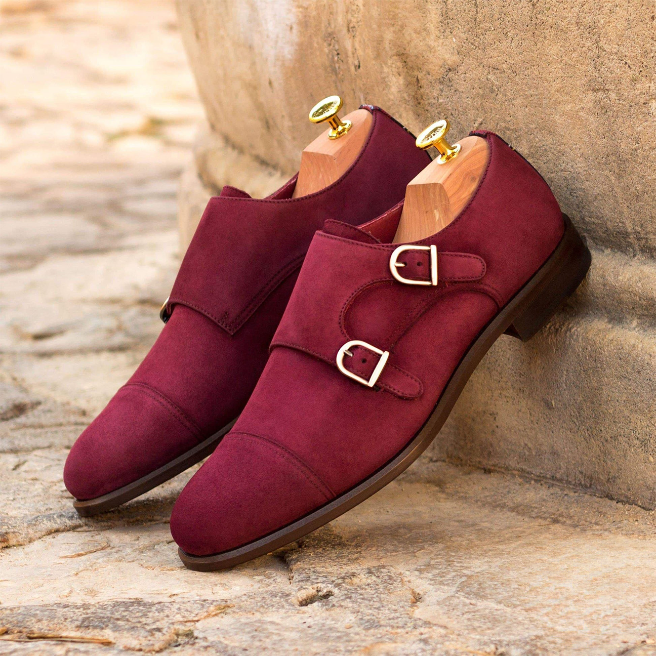 Iconic Impression Double Monk Shoe Wine