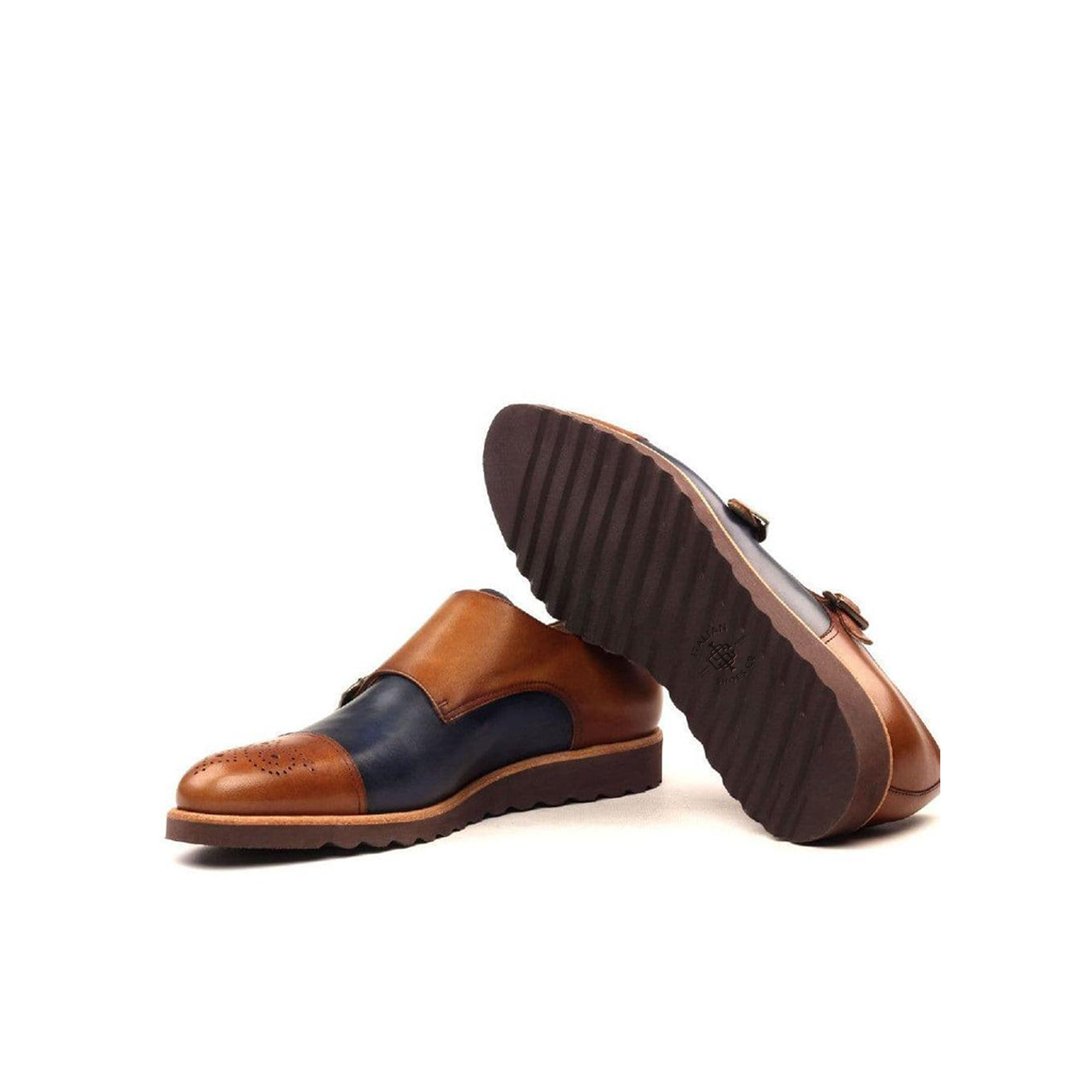 Stately Steppers Double Monk Shoe Brown