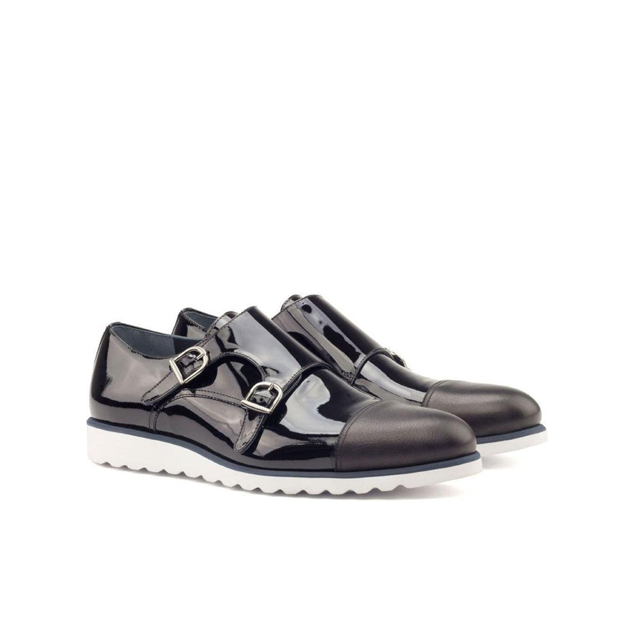 Dapper Deux Double Monk Shoe Black