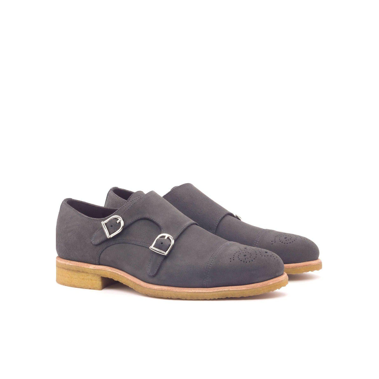 Eclat Elegance Double Monk Shoe Grey