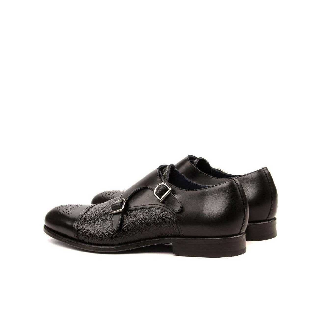 Buckle Bliss Double Monk Shoes Black