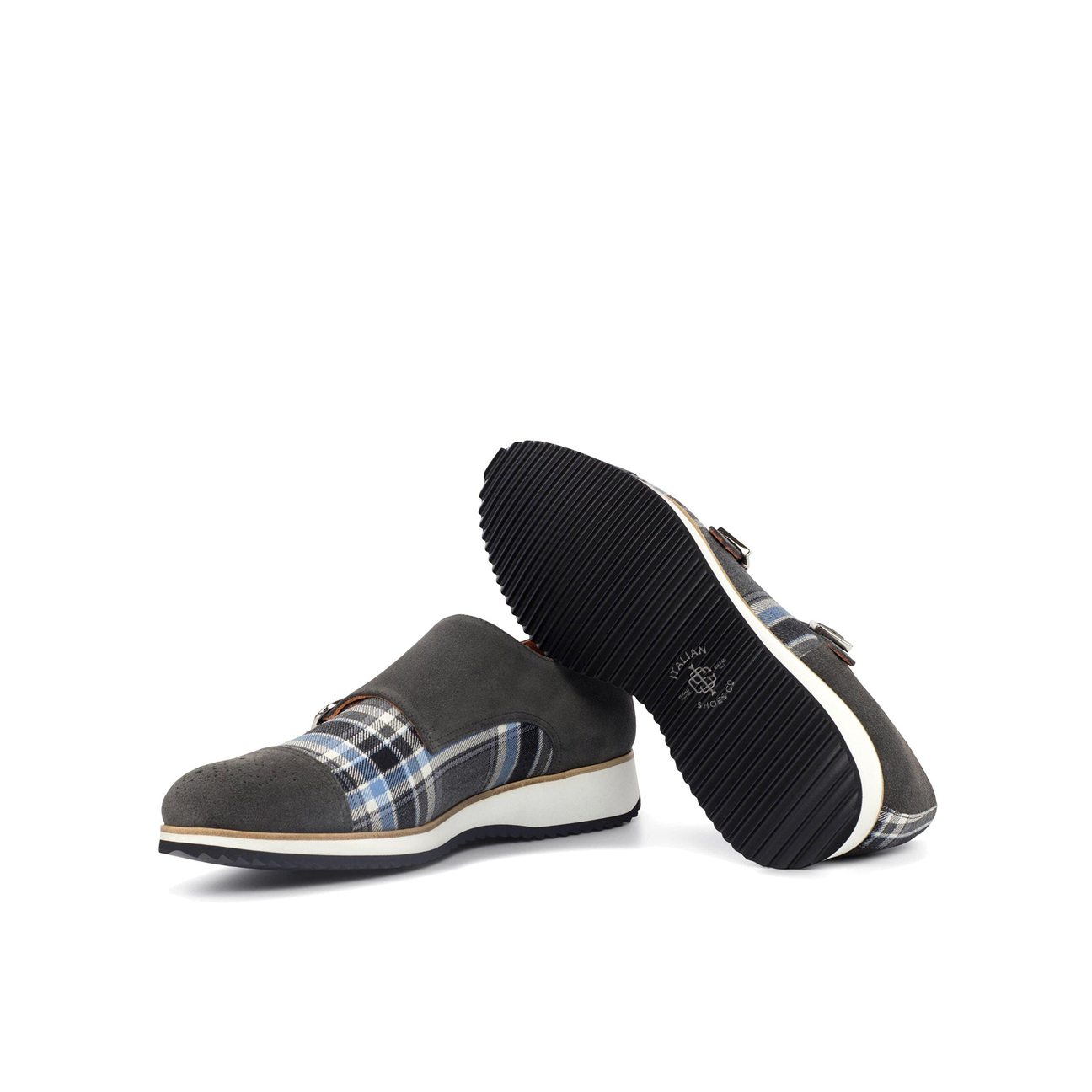 Snazzy Siblings Double Monk Shoe Grey