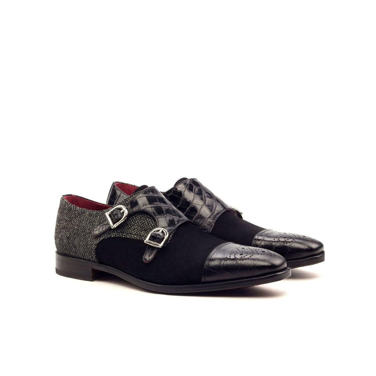 Nocturnal Nexus Double Monk Shoe Black