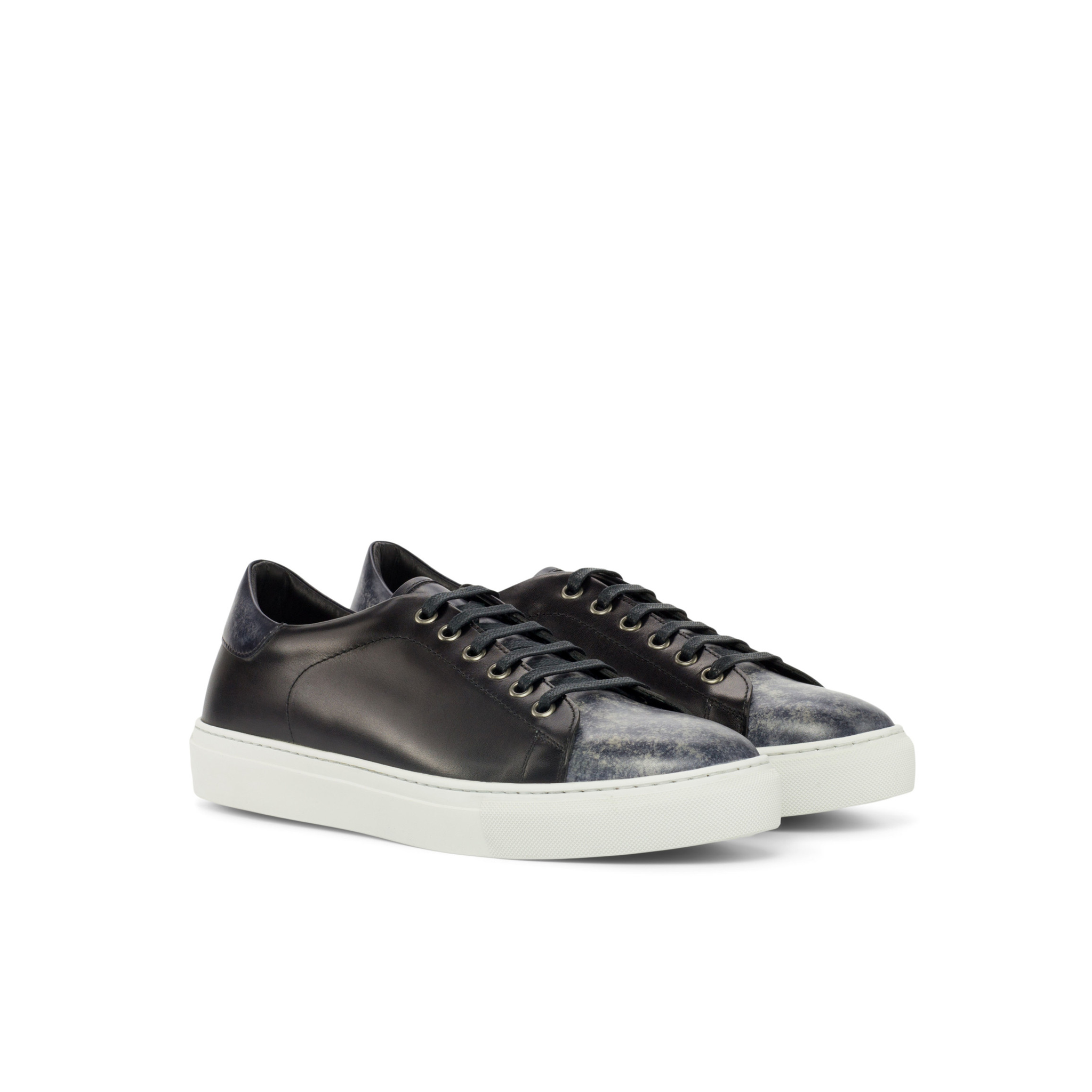 Flora Suarez Black Leather Sneakers