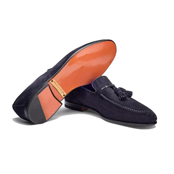 Classic Design Blue Suede Loafer