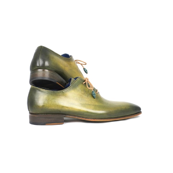 Oxford Classic Plain Toe Green Hand Painted Shoes