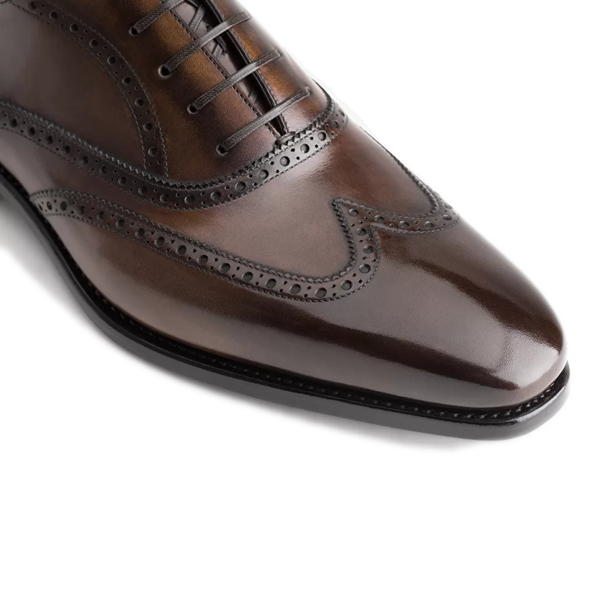 Oxford Bordeaux Shade Brown Leather Shoes