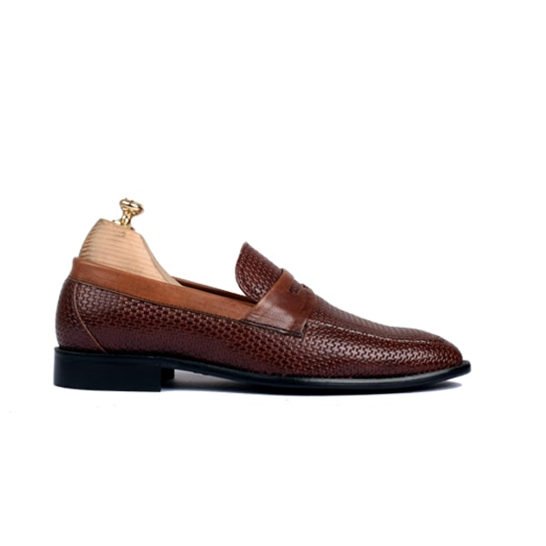 Penny Weaved Leather Loafer