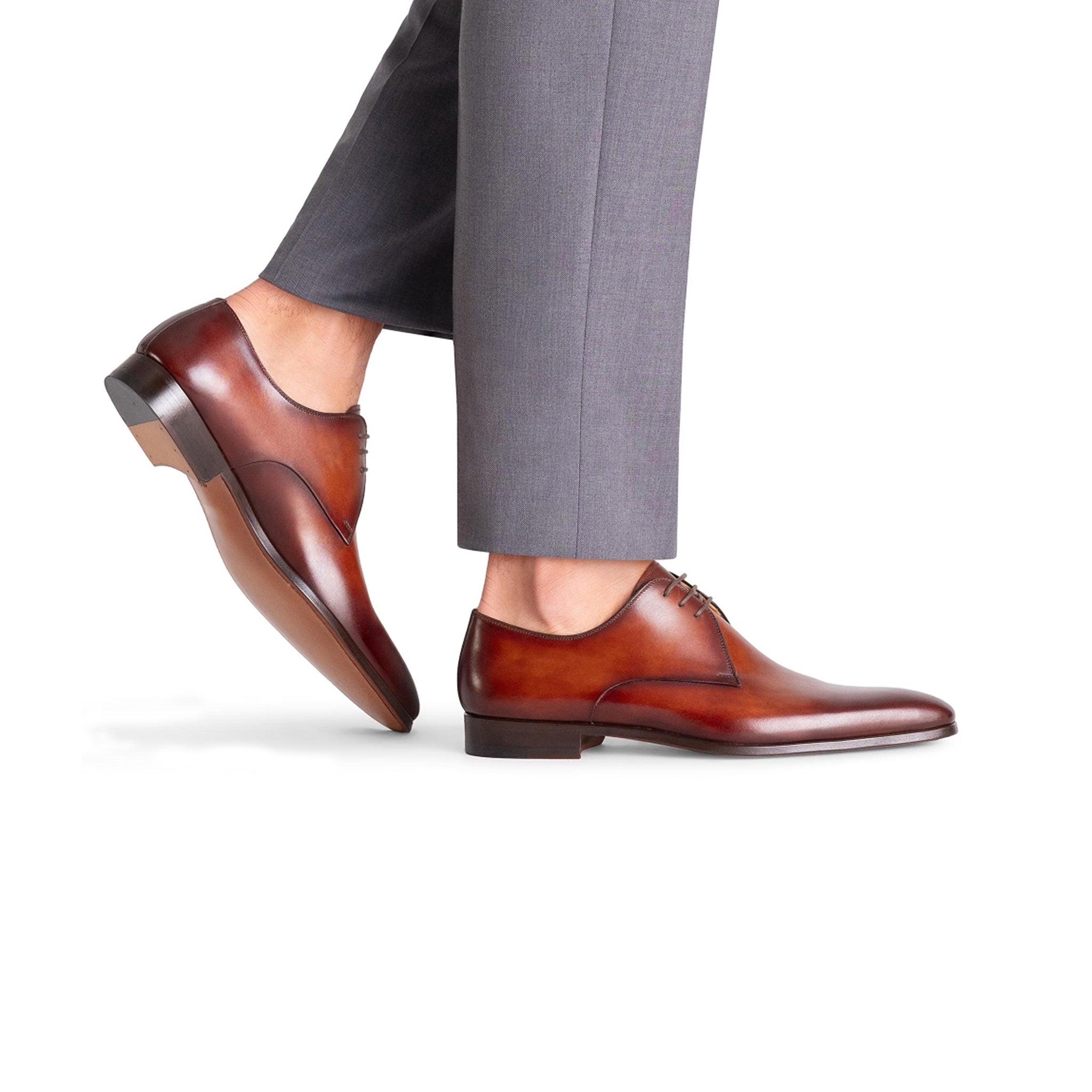 Jacoby Brown Plain Toe Derby Shoes