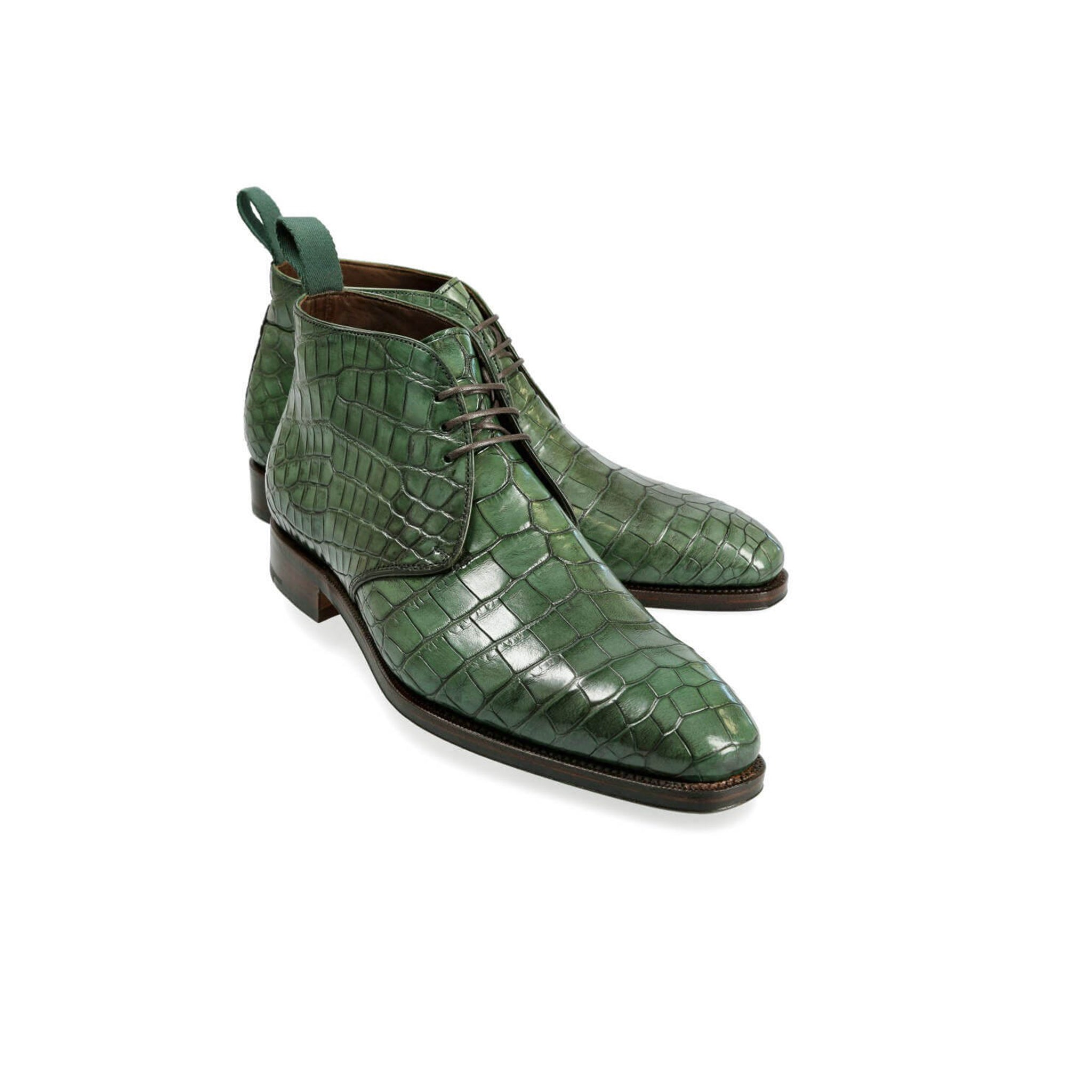 Asparagus Croco Chukka Boots