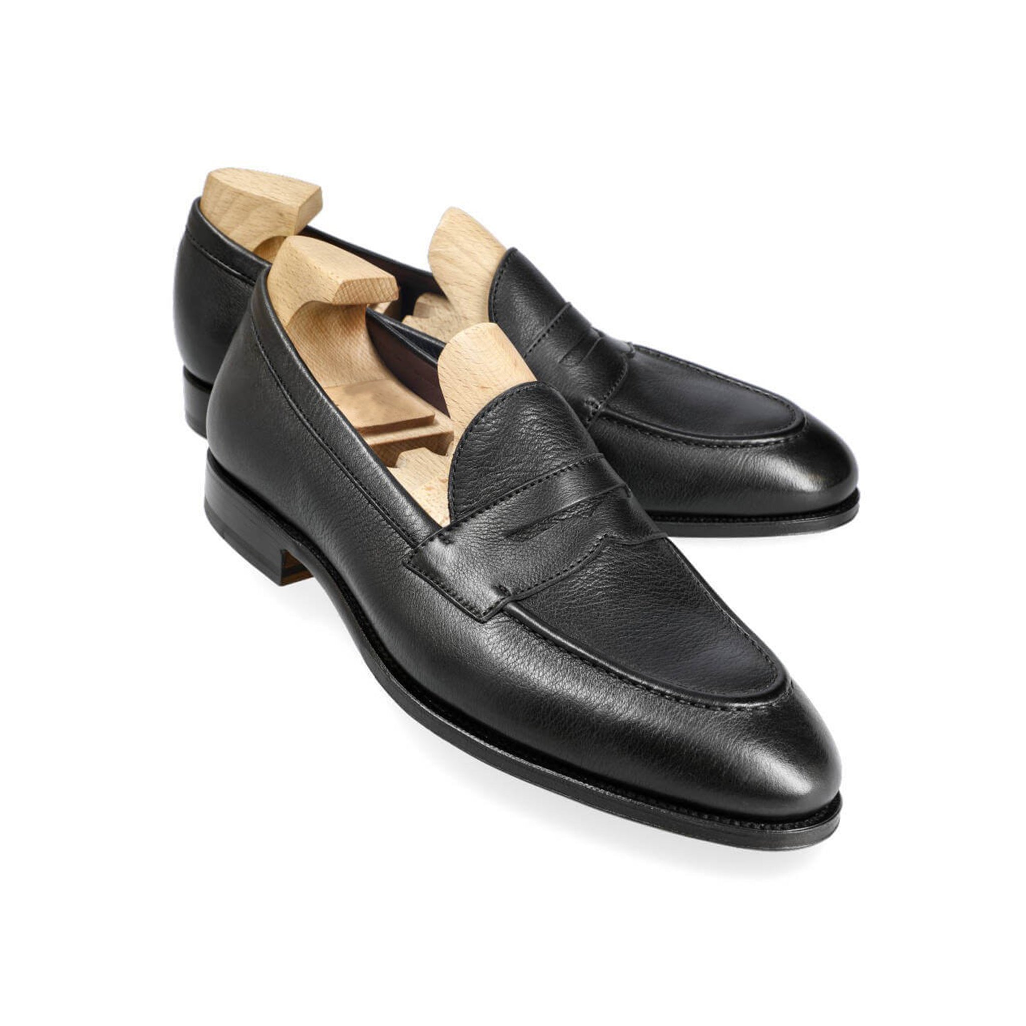 Black Rusticalf Penny Loafers
