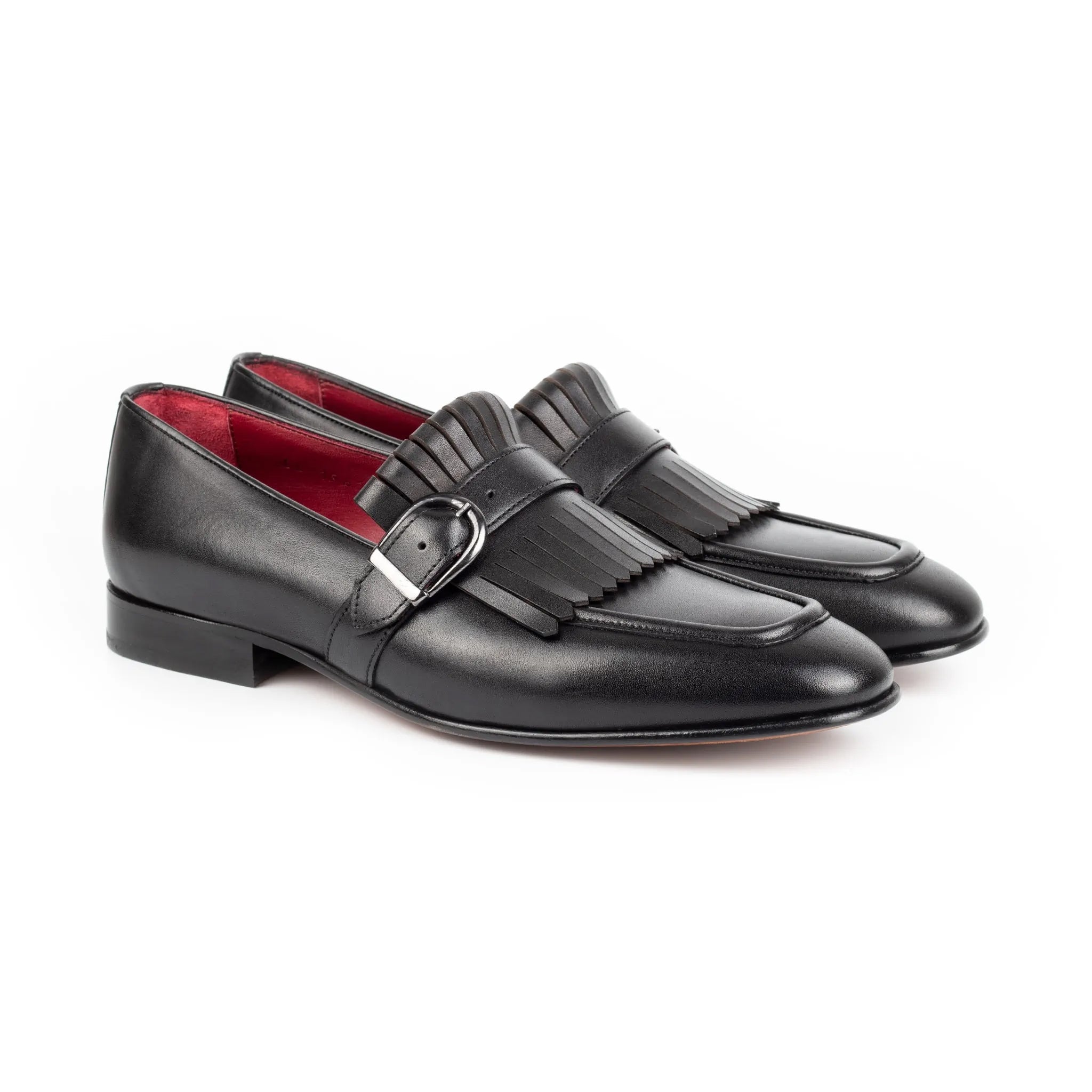 Midnight Single Monk Strap Shoes
