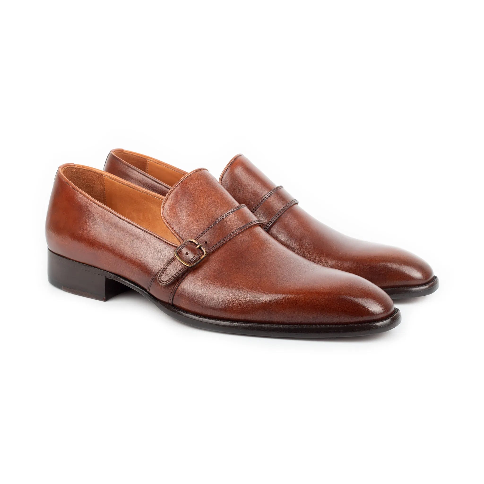 Sanguine Brown Single Monk Strap Shoes