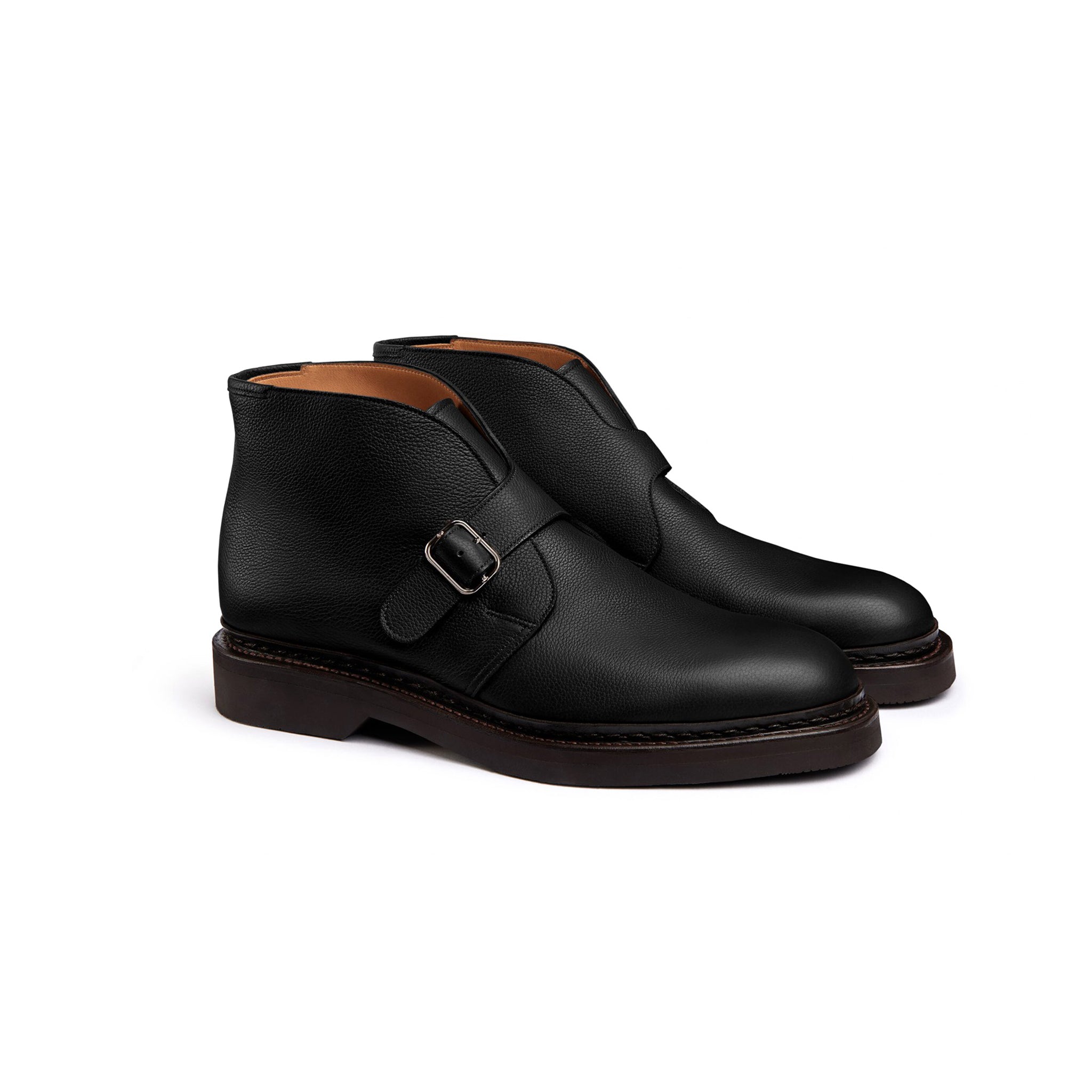 Single Monk Strap Ankle Boots