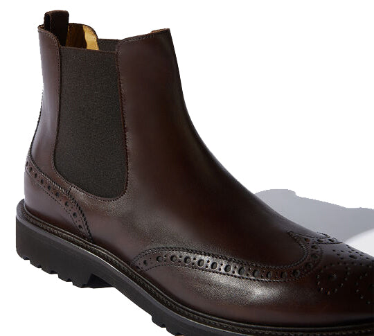 Wingtip High Ankle Dark Brown Boots