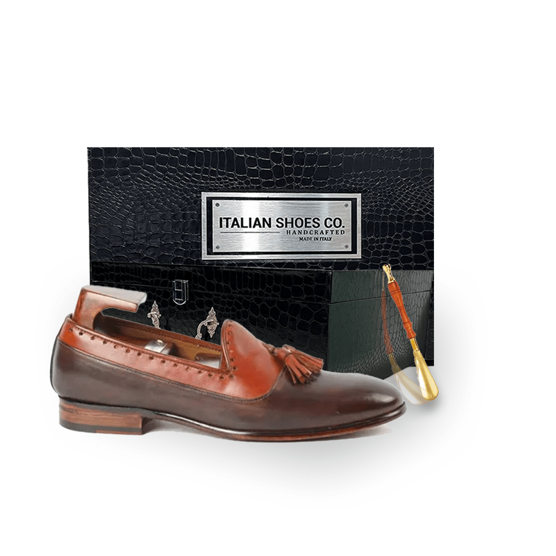 Tassel Two Tone Leather Loafer
