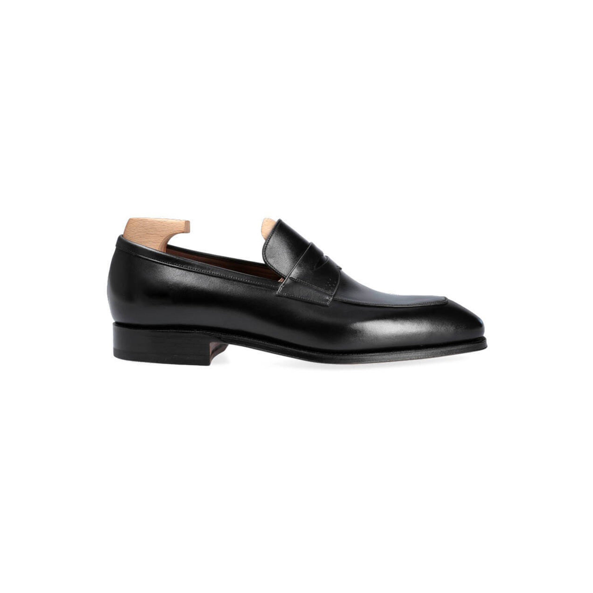Norwegian Black Boxcalf Penny Loafers
