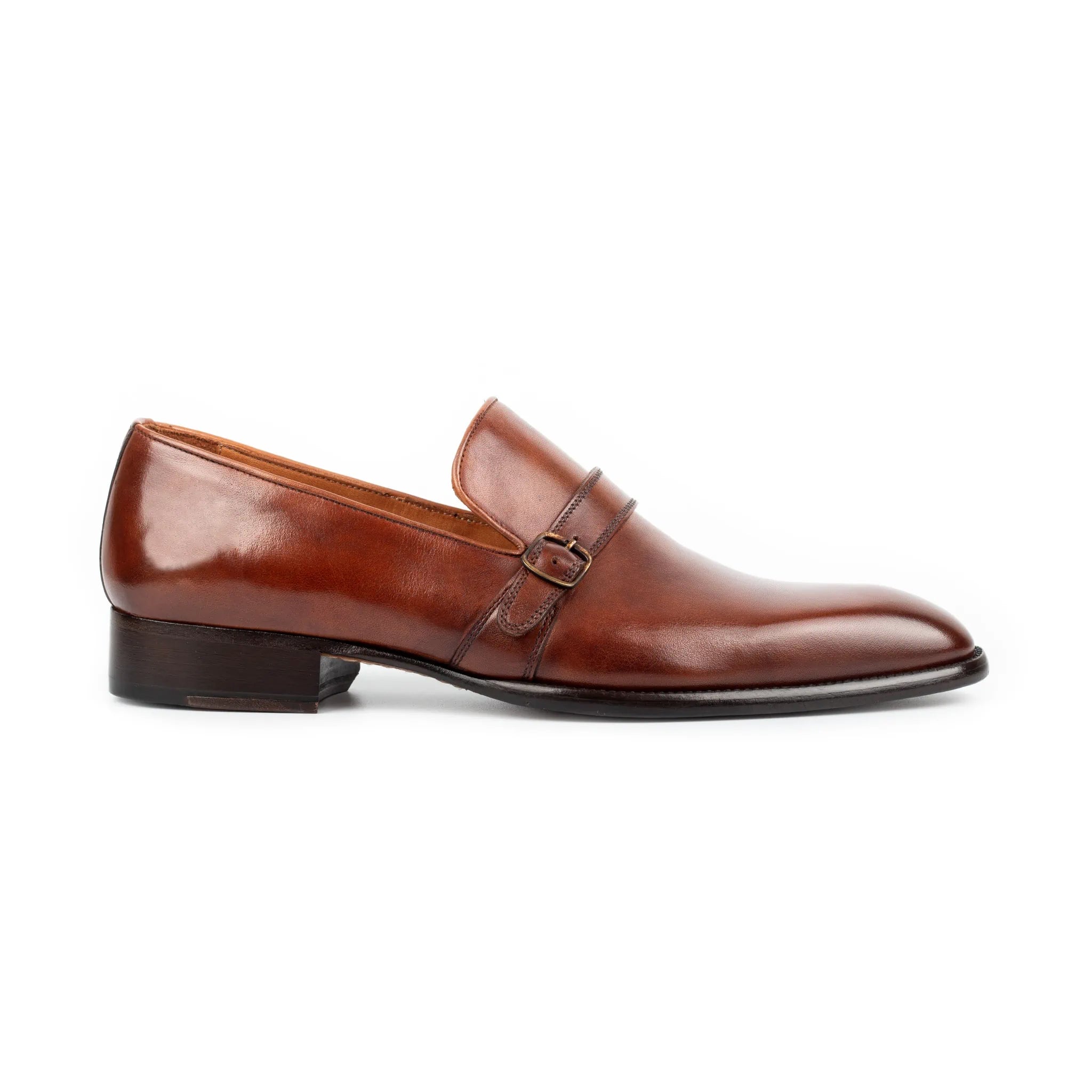 Sanguine Brown Single Monk Strap Shoes