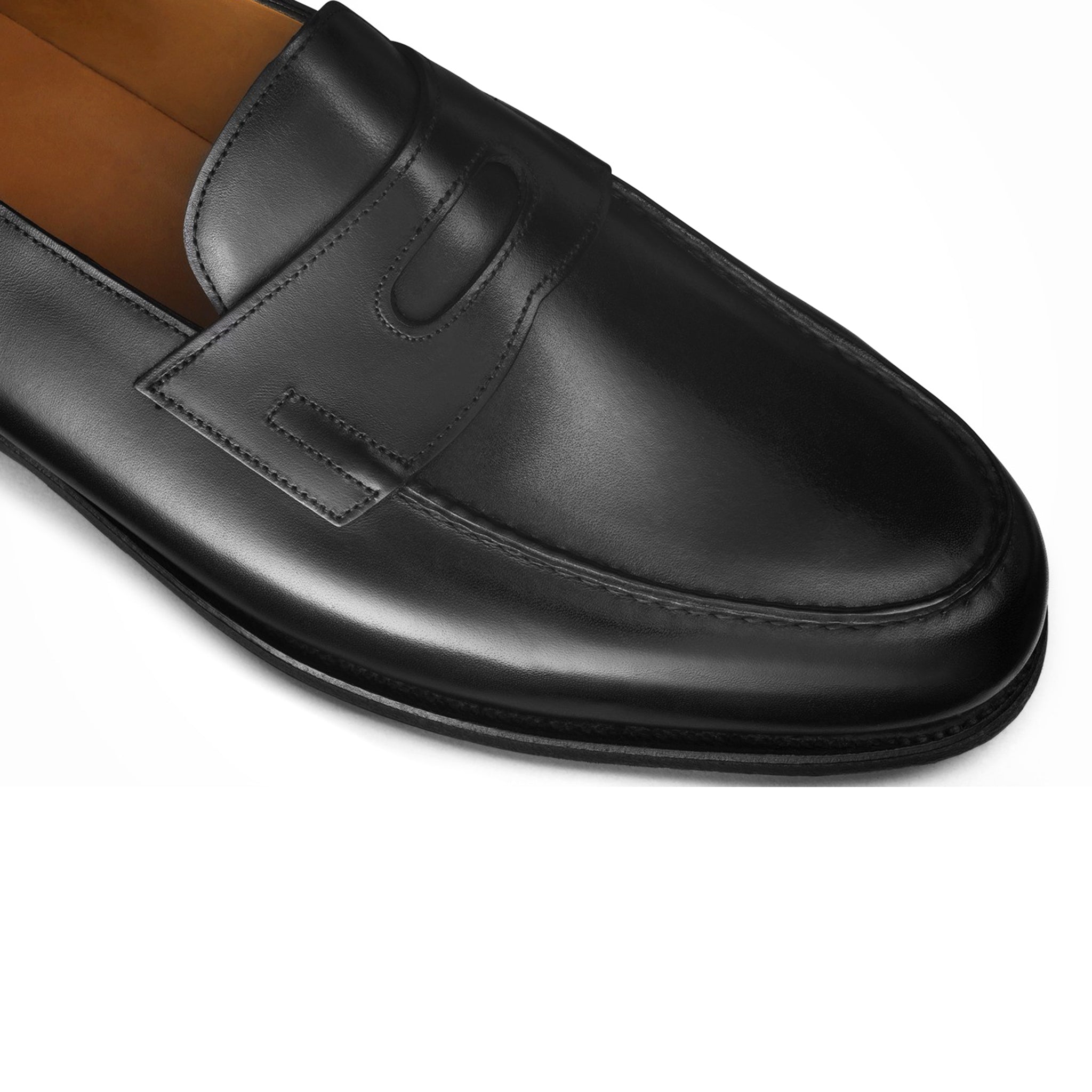 Iconic Black Calf Penny Loafers