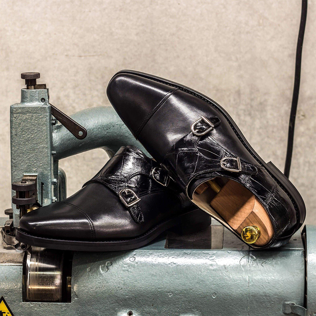 Whispering Wisp Monkstrap Shoe Black