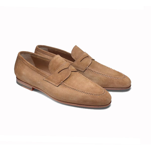 Suede Tan Loafer Slip-on Shoes