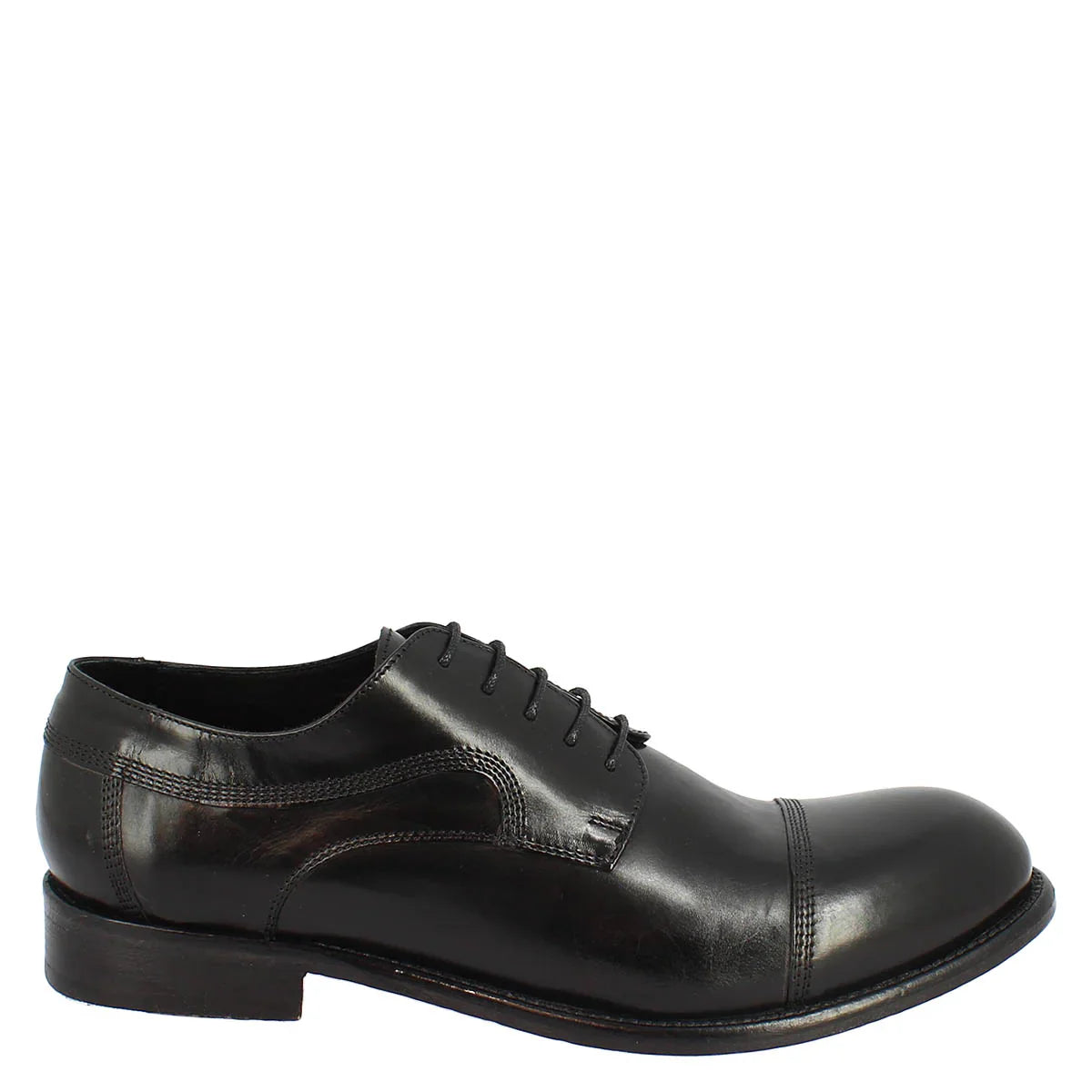Black Calf Leather Lace-up Shoes