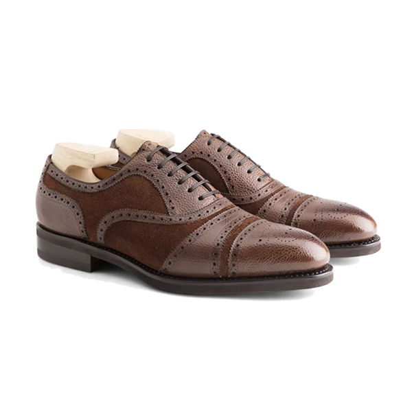 Oxford Brown Suede Leather Shoes