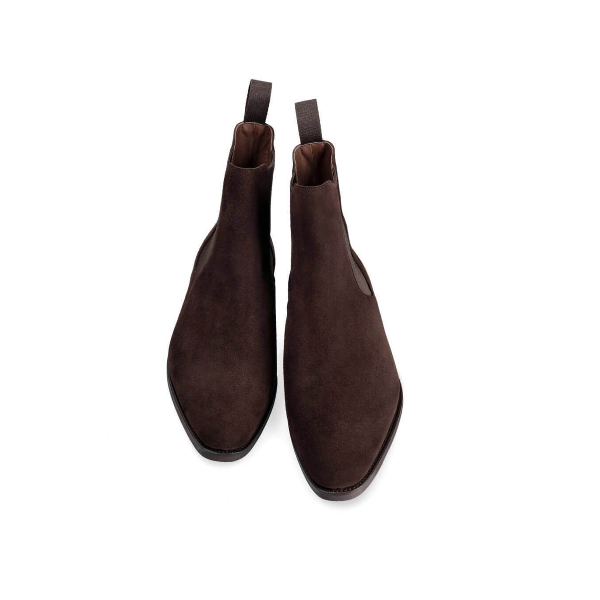 Coffee Suede High Ankle Boots