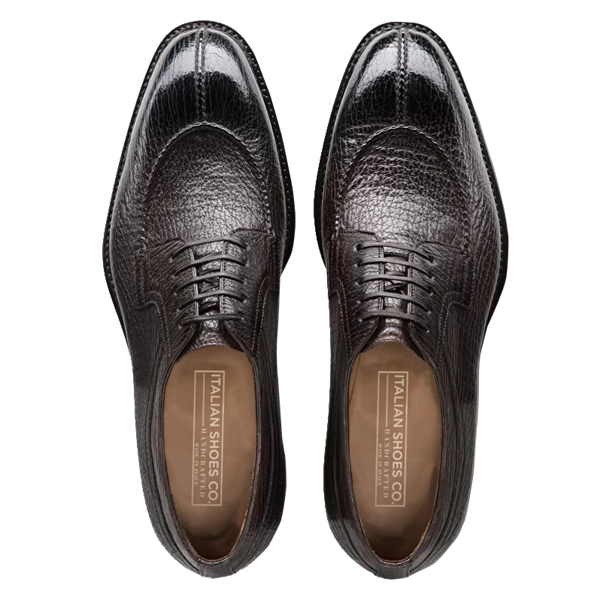 Derby Genuine Black Leather Shoes Online India