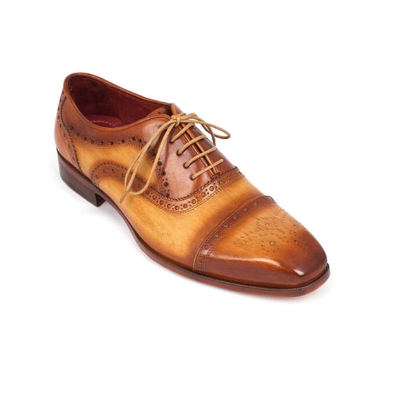 Captoe Formal Oxford Brown Leather Hand Crafted Shoes