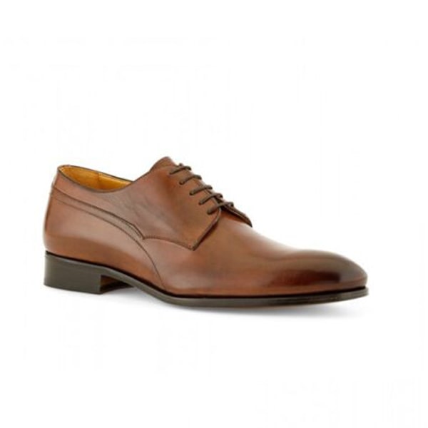 Derby Blucher Plain Toe Handmade Brown Shoes