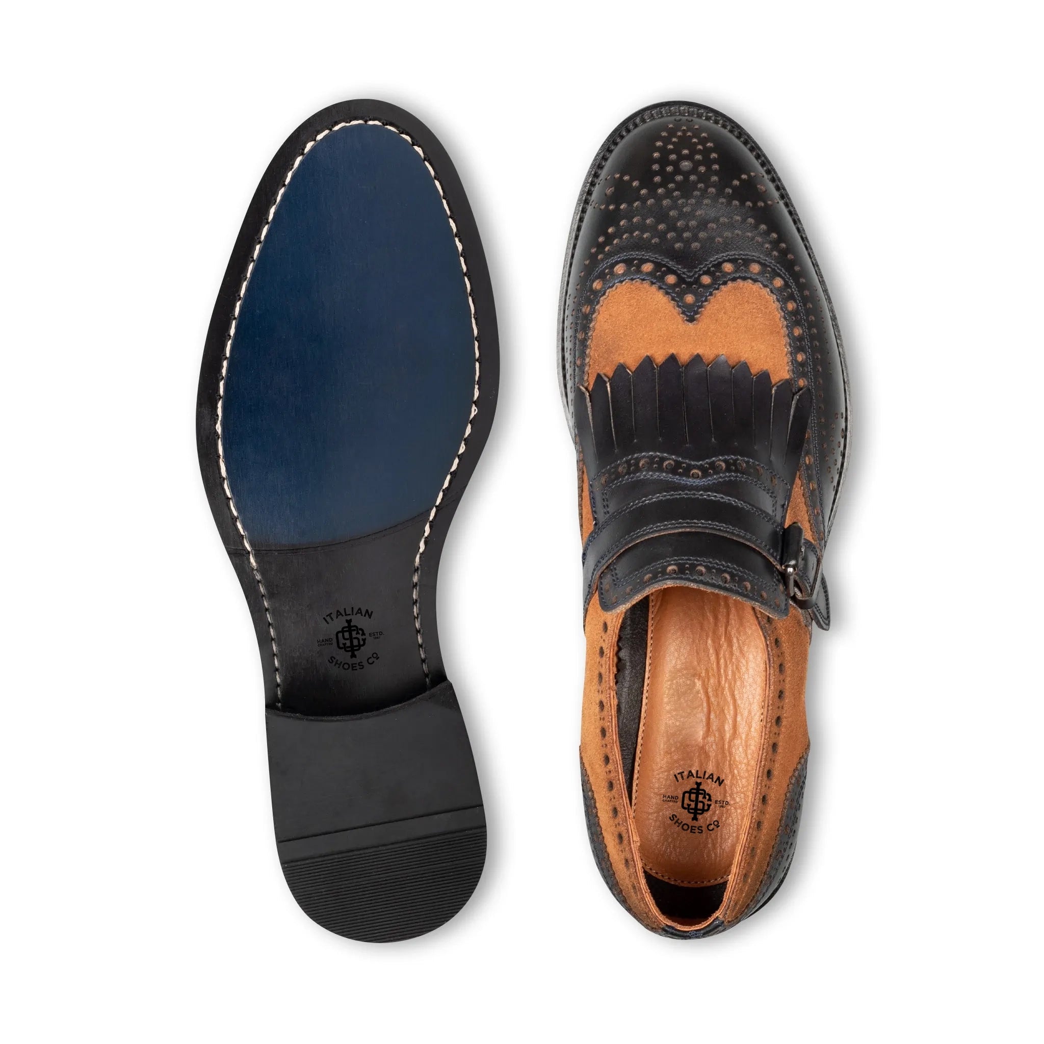 Dark Raw Sienna Single Monk Strap Shoes