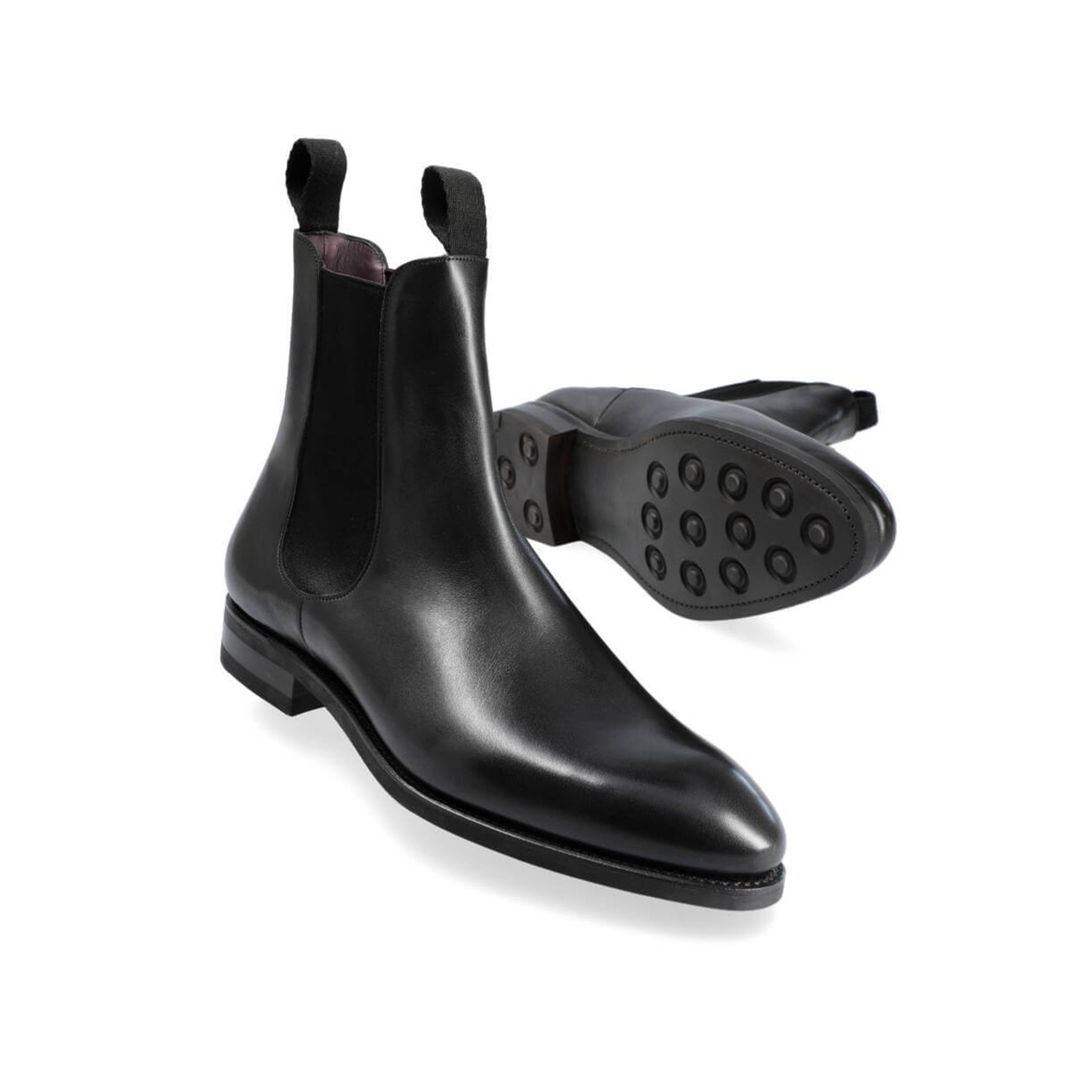 Chelsea Black Leather Boots - Italian Shoes Company
