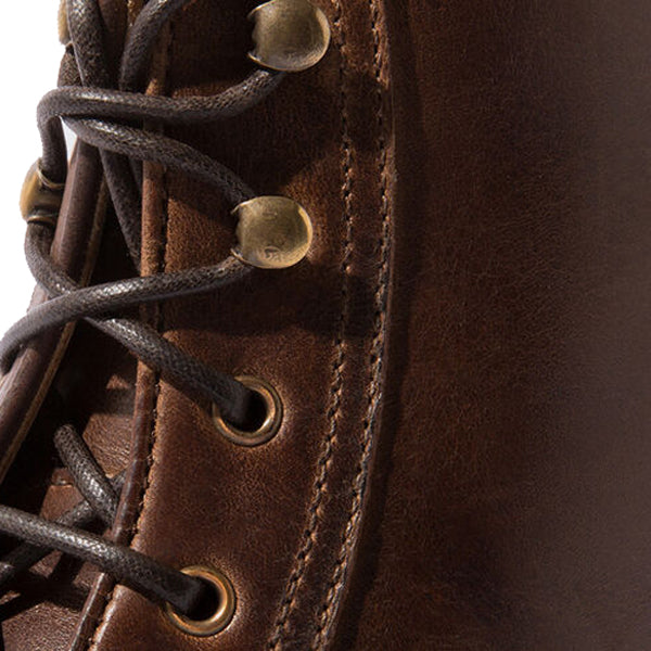 Derby Classy Tan Colored Leather High Ankle Boots