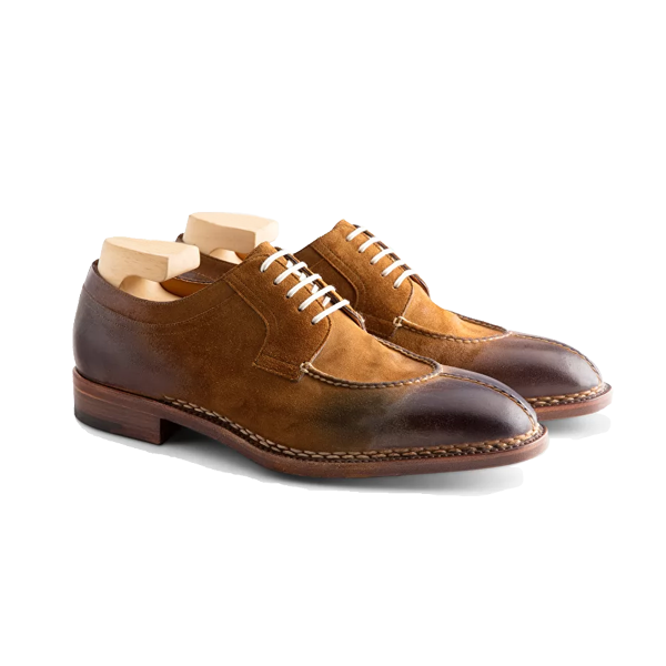Men Suede Solid Leather Derby Shoes