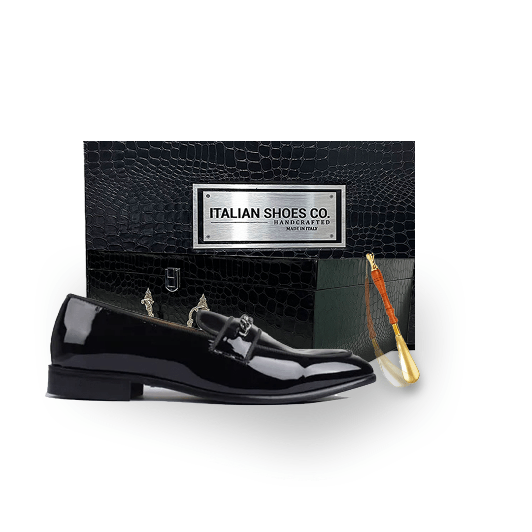 Penny Black Leather with Chain Loafer