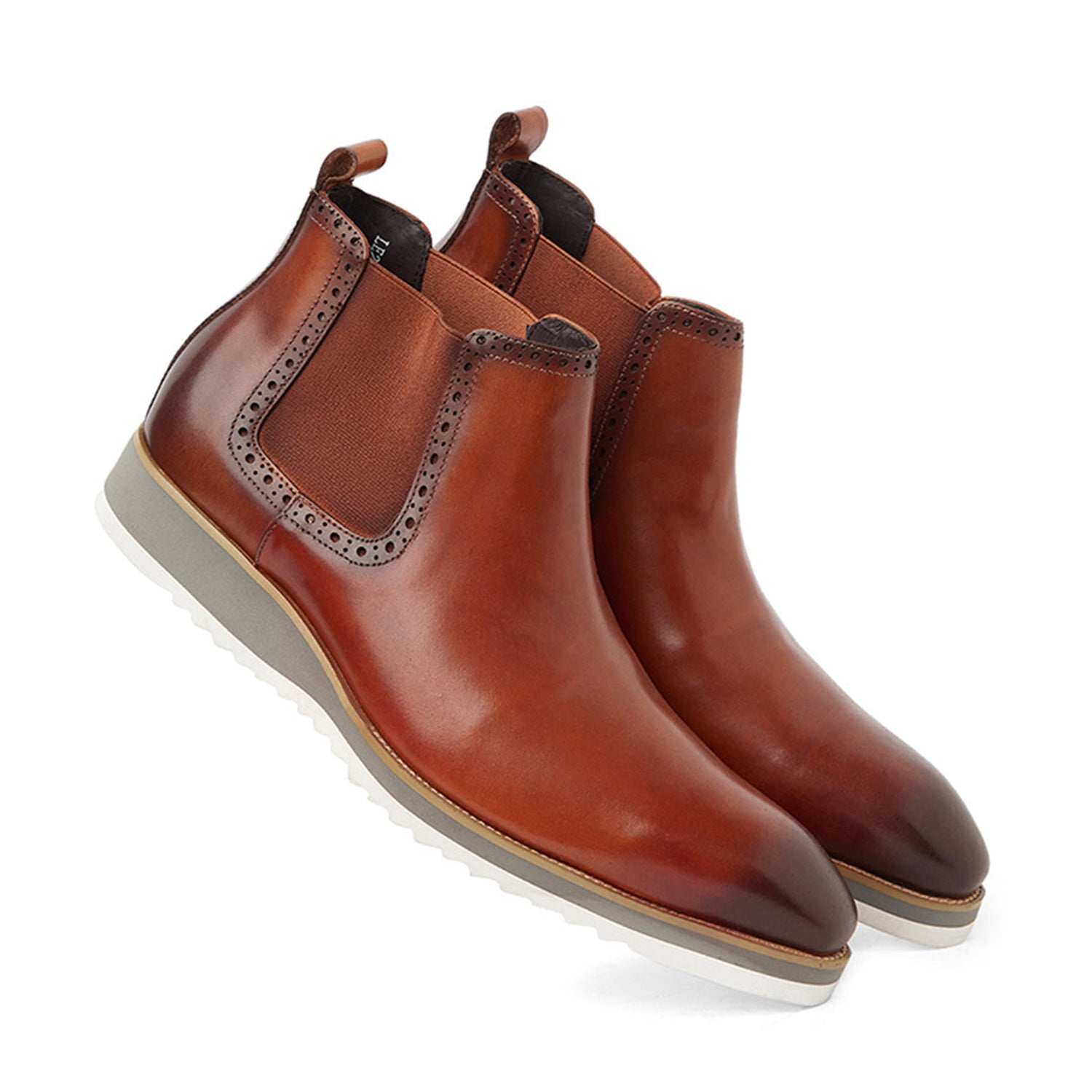 Brown Handpainted Chelsea Boots