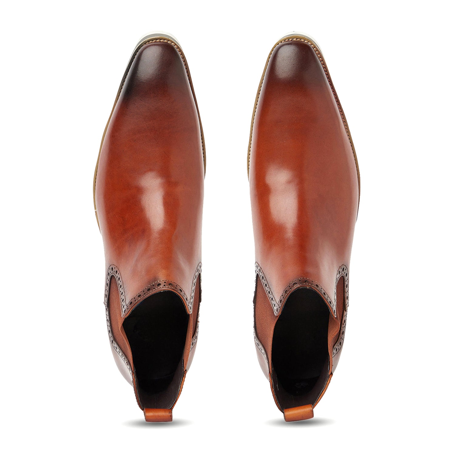 Brown Handpainted Chelsea Boots