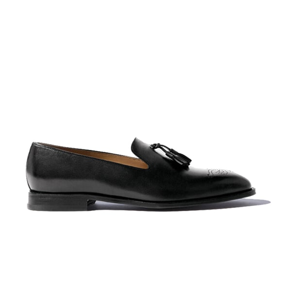 Tassel Leather Black Loafer